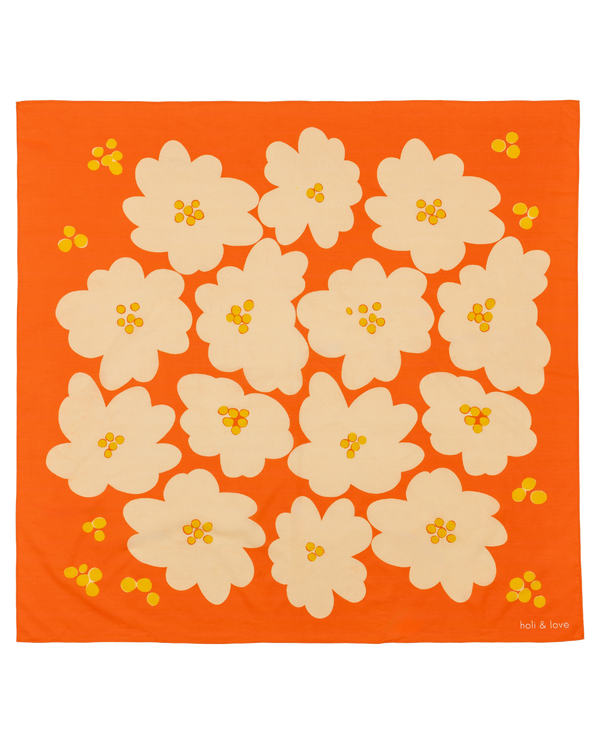Foulard Flower orange