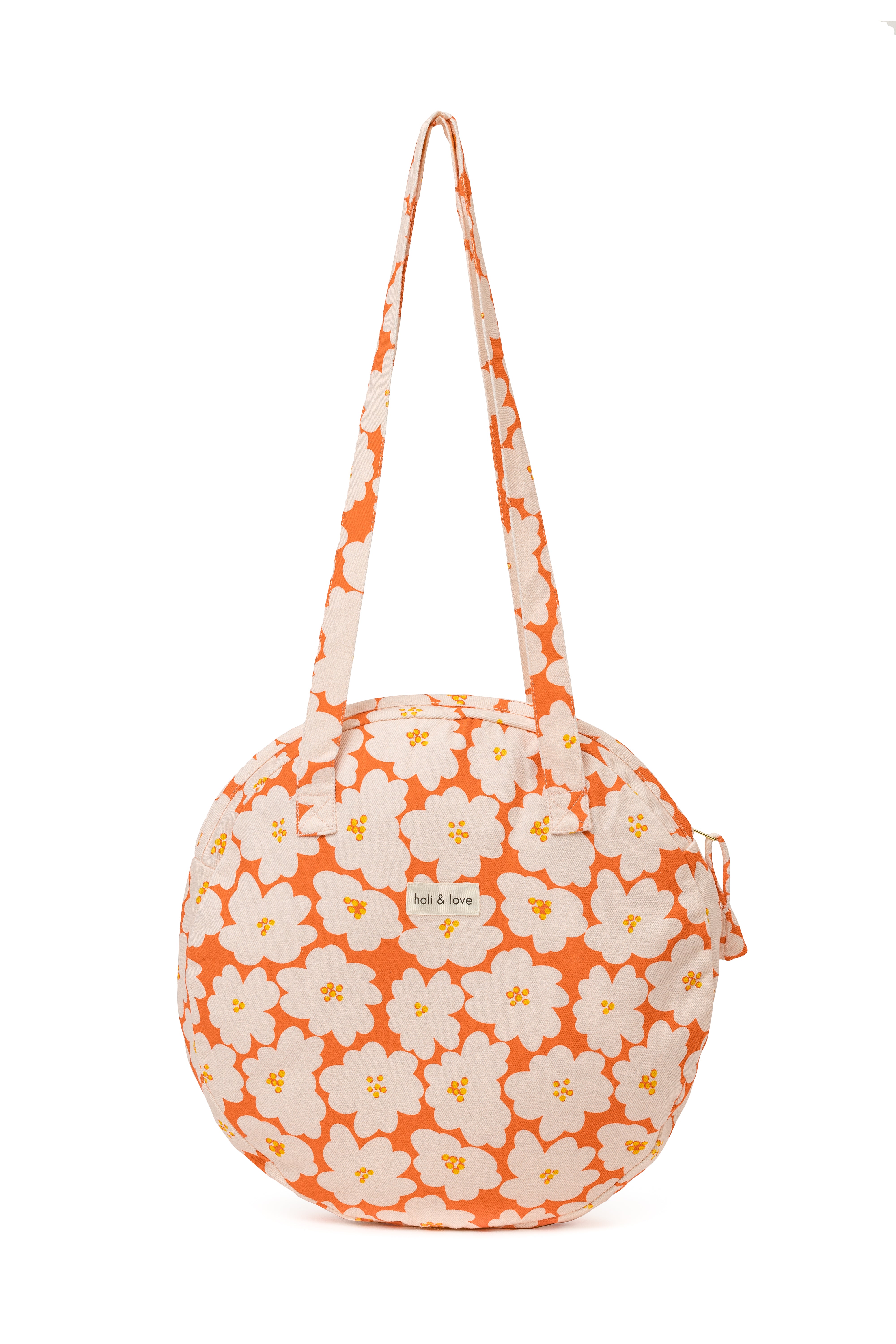Sac Rond Flower orange