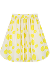 Jupe longue boutonnée pour enfant en coton 100% bio mixte unisexe style vintage imprimé citrons, vue verso